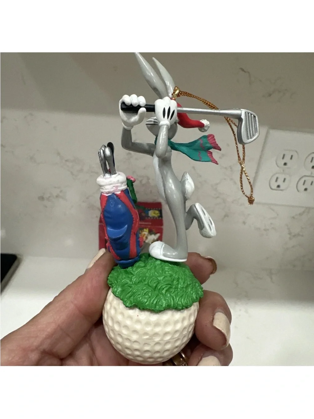Bugs Bunny Golf Looney Tunes Matrix Collectible Christmas Ornament Happy Holiday